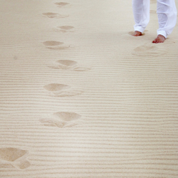 sand footprints feet beach